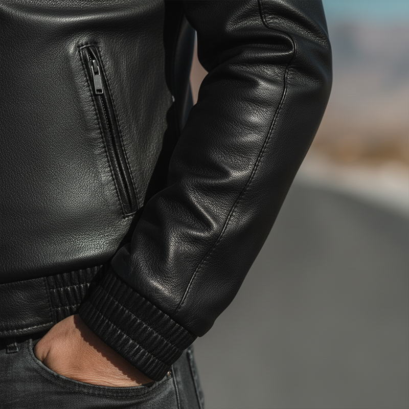 Men's Autumn And Winter Fashion Lapel PU Leather Jacket (with Lining) MTA2338I4P