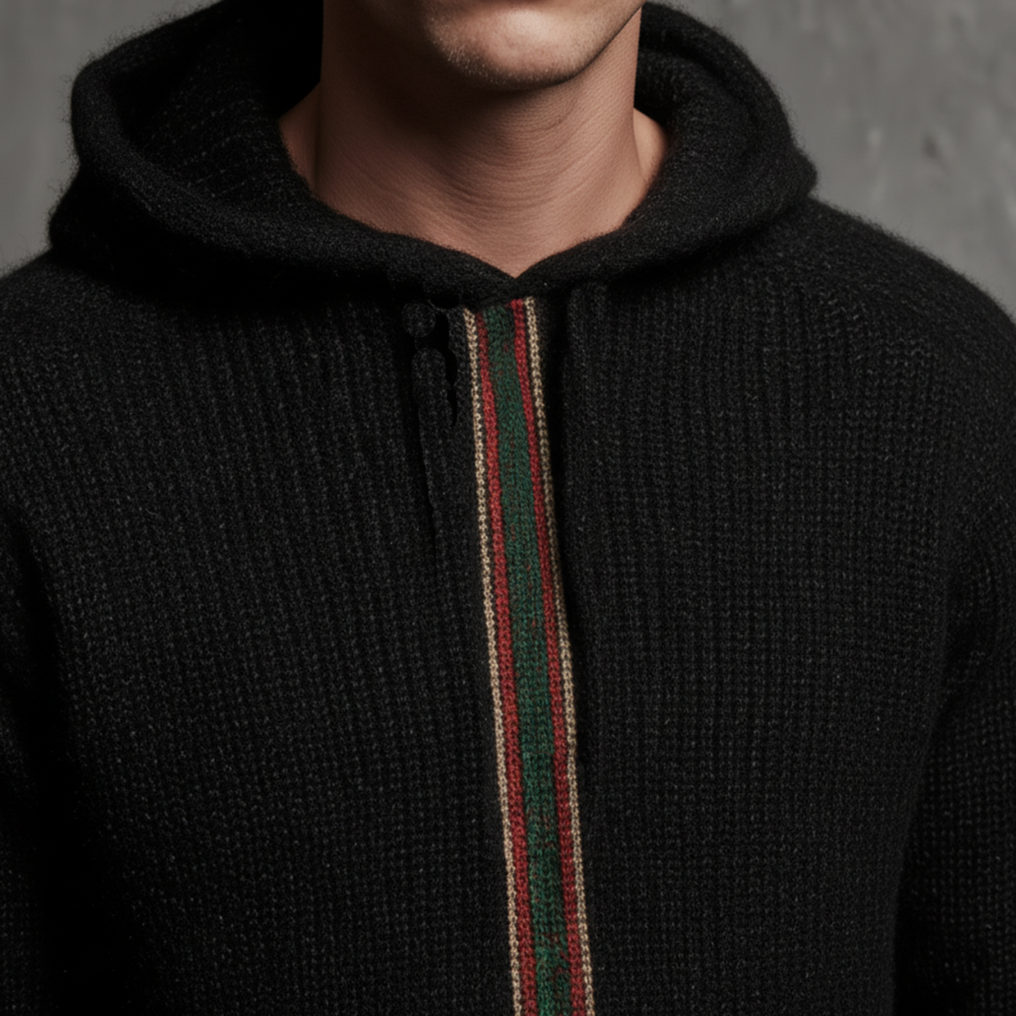 Men's Classic Casual Contrast Striped Hooded Sweater MTA2974I6K