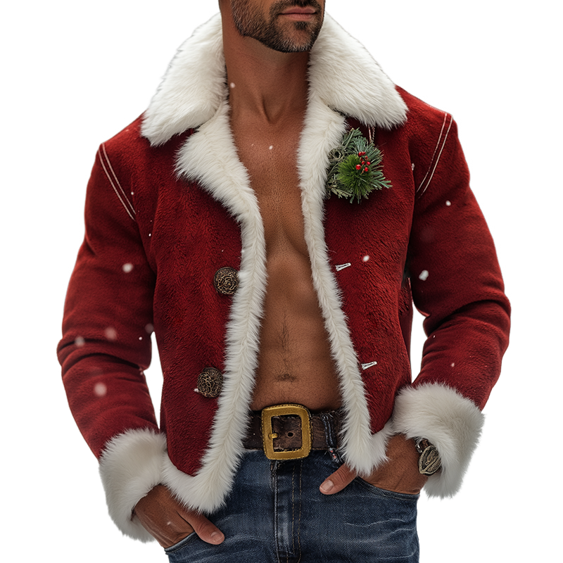 Men's Retro Casual Christmas Cosplay Plush Warm Jacket MTA0509K2TO