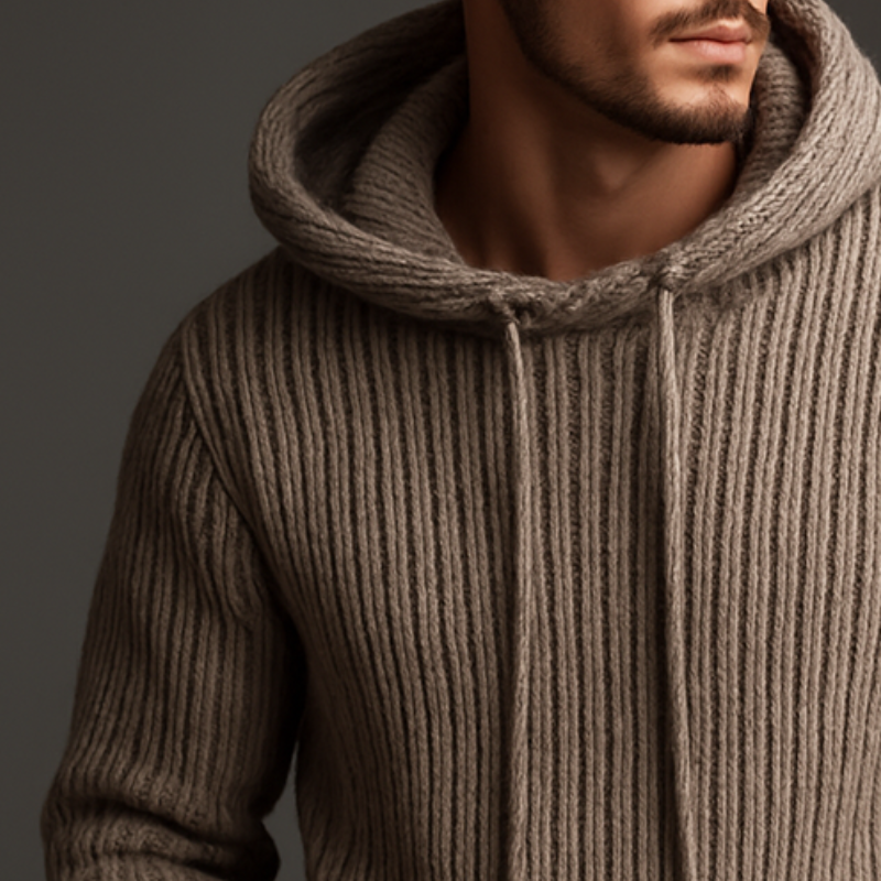 Men's Vintage Casual Knitted Sweater Hoodie MTA2918H3TO