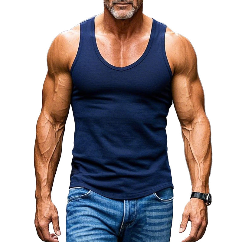 Men's Simple Slim Fit Solid Color Tank Top 17422766P