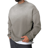 Men's Casual Gradient Printed Round Neck Long Sleeve Sweatshirt 77572314Y