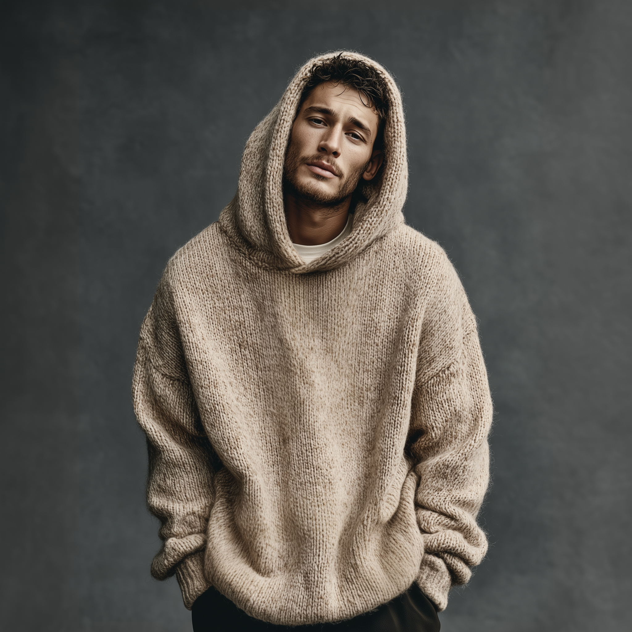Men's Classic Casual Hooded Loose Sweater MTA2302I7K