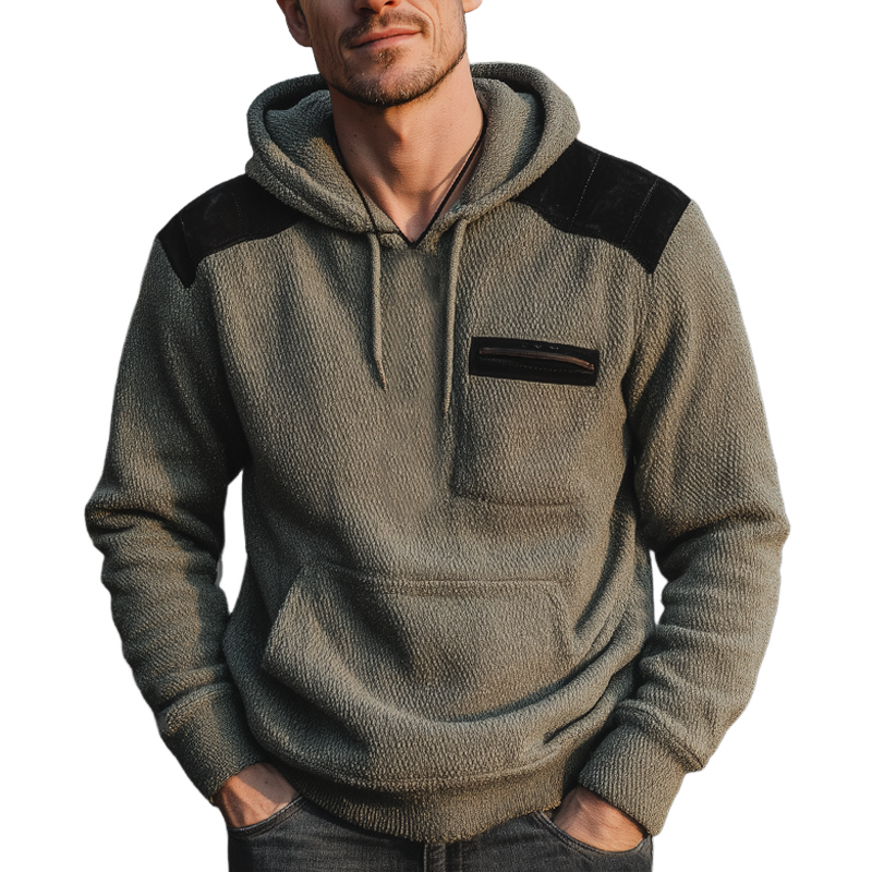 Men's Classic Colorblock Fleece Casual Hoodie MTA2096J8U