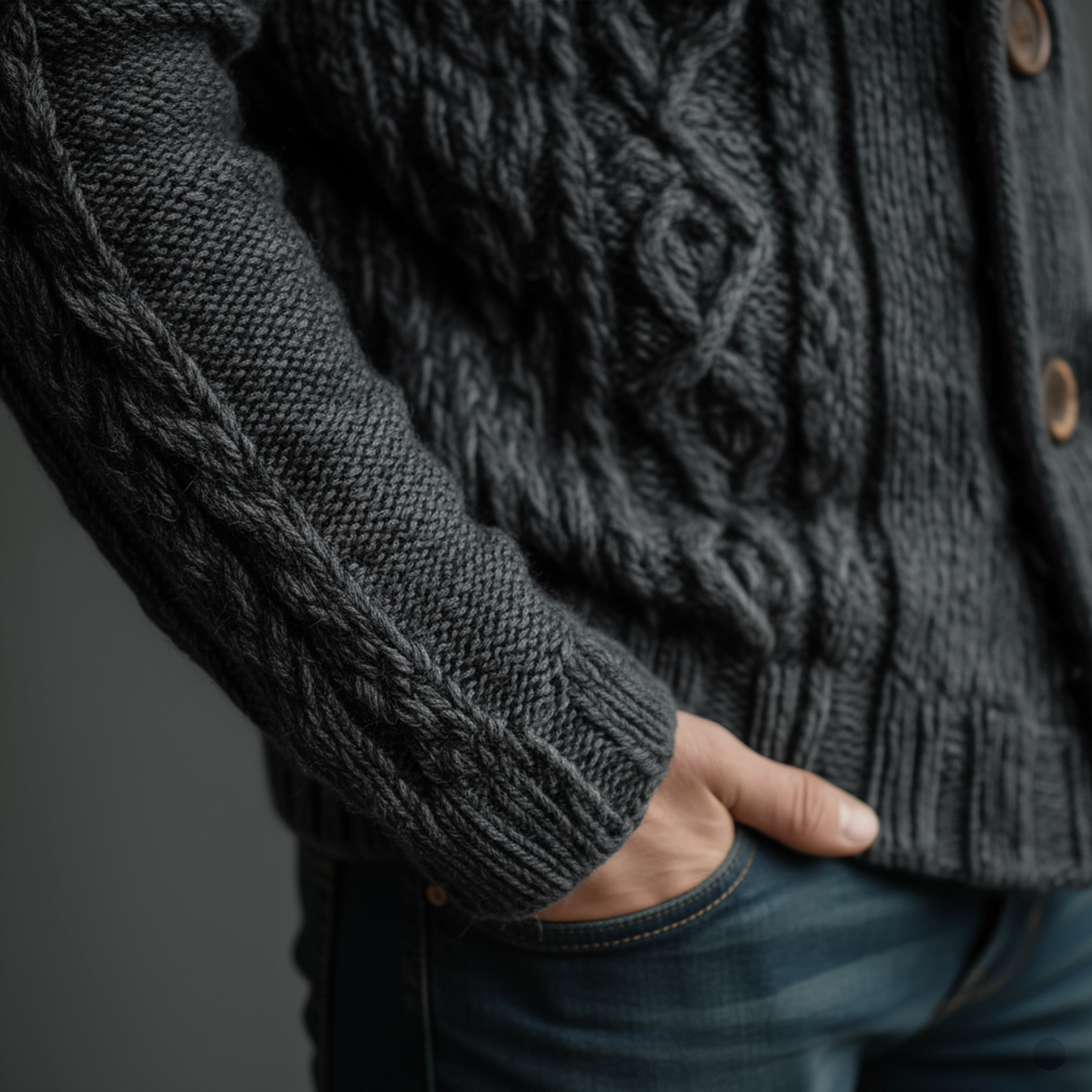 Men's Classic Vintage Jacquard Hooded Knit Cardigan MTA2321I9K