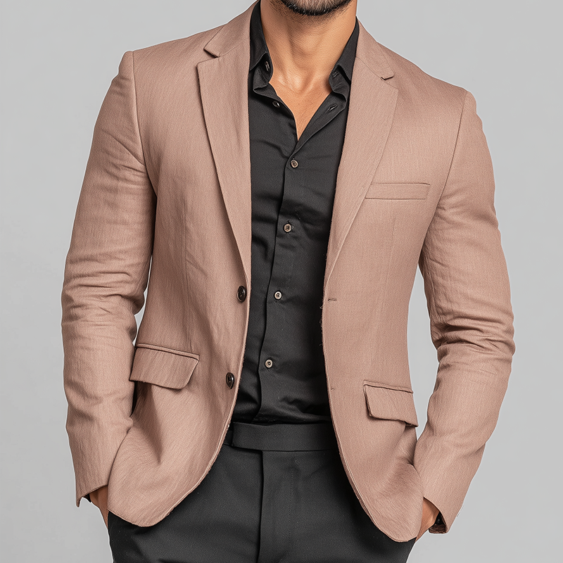Men's Vintage Casual Solid Color Button Blazer MTA2469I1TO