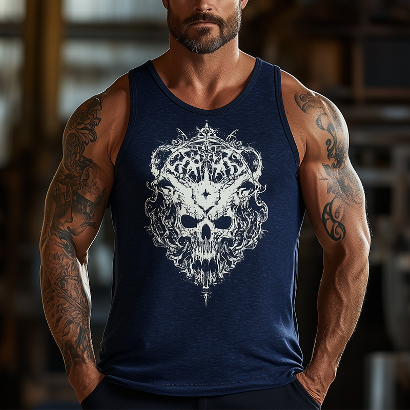 Men's Summer Fashion Cotton Blend Printed Tank Top MTA2683F9P