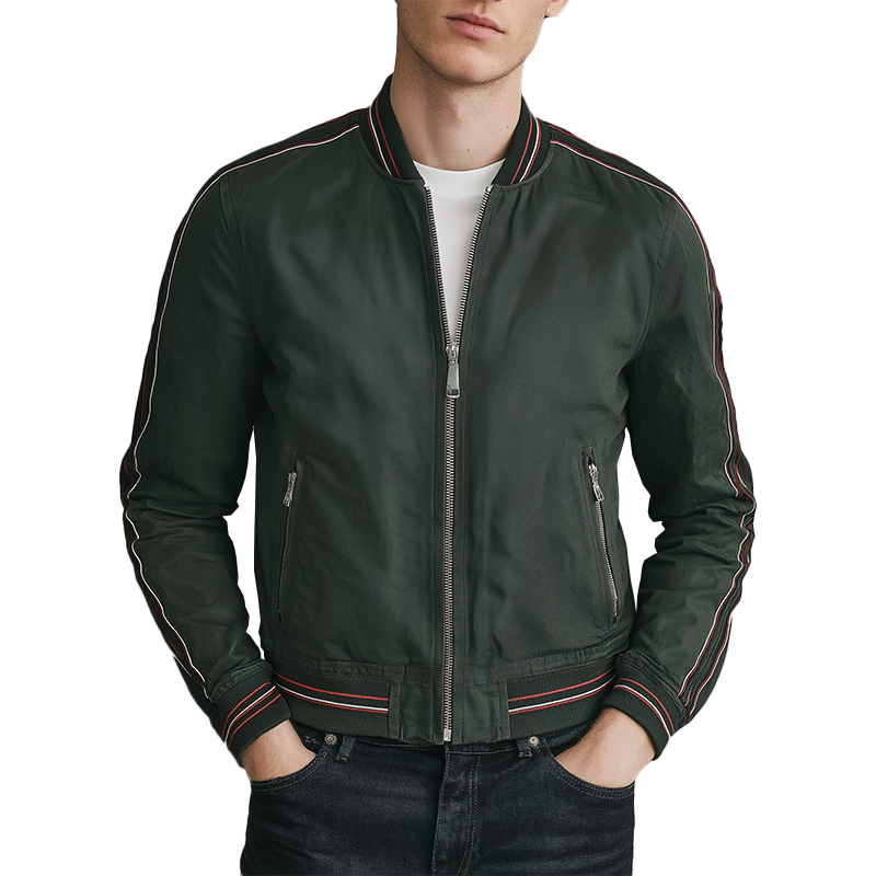 Men's Autumn Fashion Ribbed Polyester Waterproof Thin Jacket MTA2047J3P