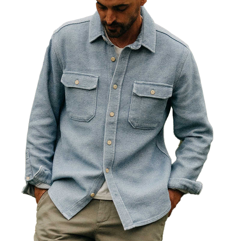 Men's Stylish Woven Long-Sleeved Shirt MTA2835G0P
