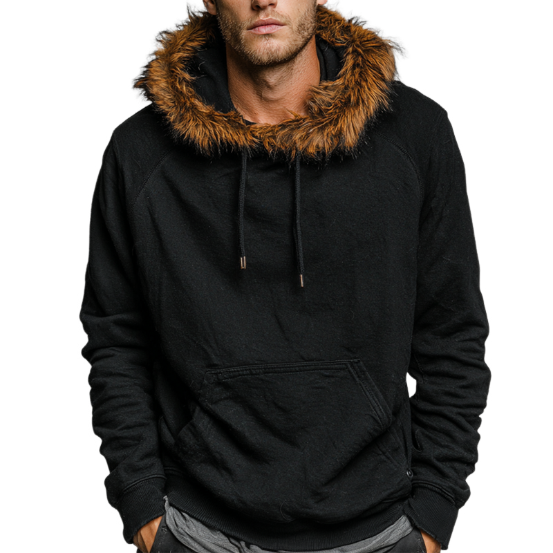 Men's Retro Casual Plush Hoodie MTA1589I3TO