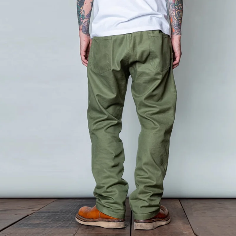 Men's Fashion Solid Straight Multi-pocket Cargo Pants 09432555Z