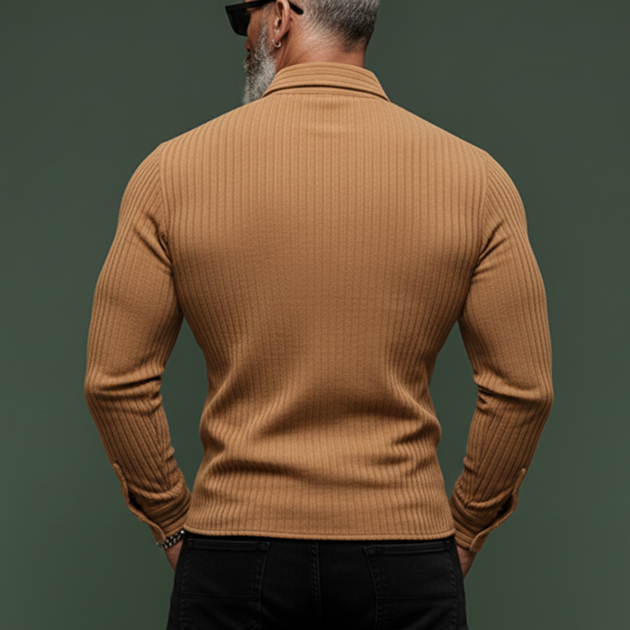 Men's Classic Casual Corduroy Slim Fit Long-Sleeve Shirt MTA1489K4K