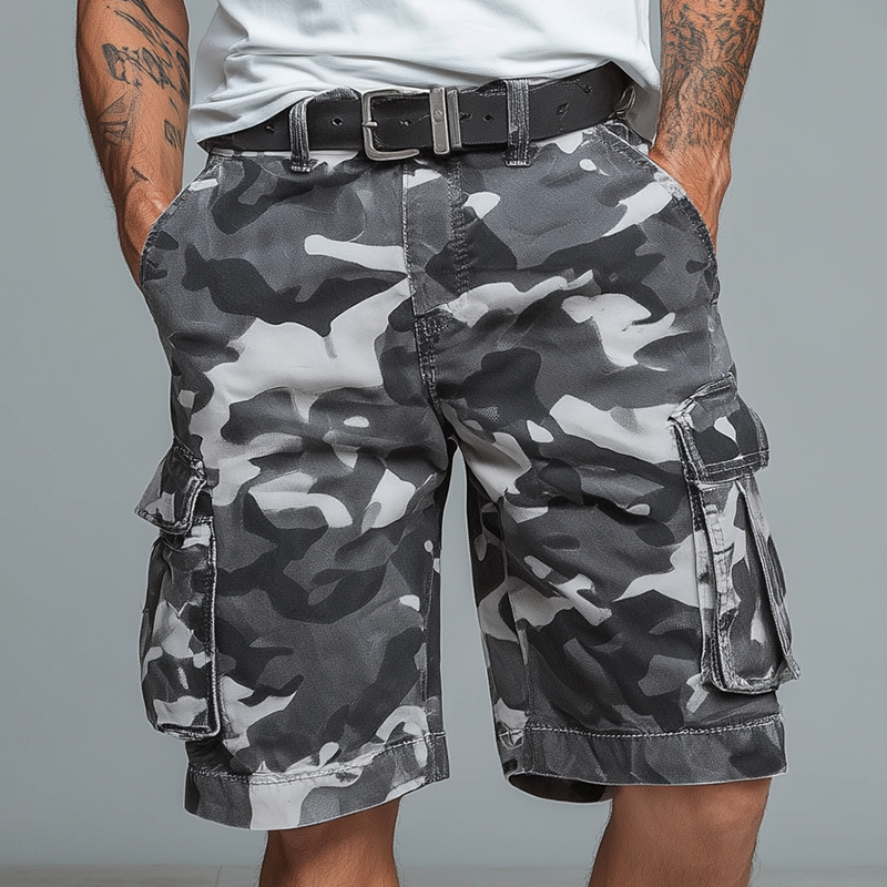 Men's Summer Fashion Camouflage Cotton Blend Cargo Shorts MTA1481G7P