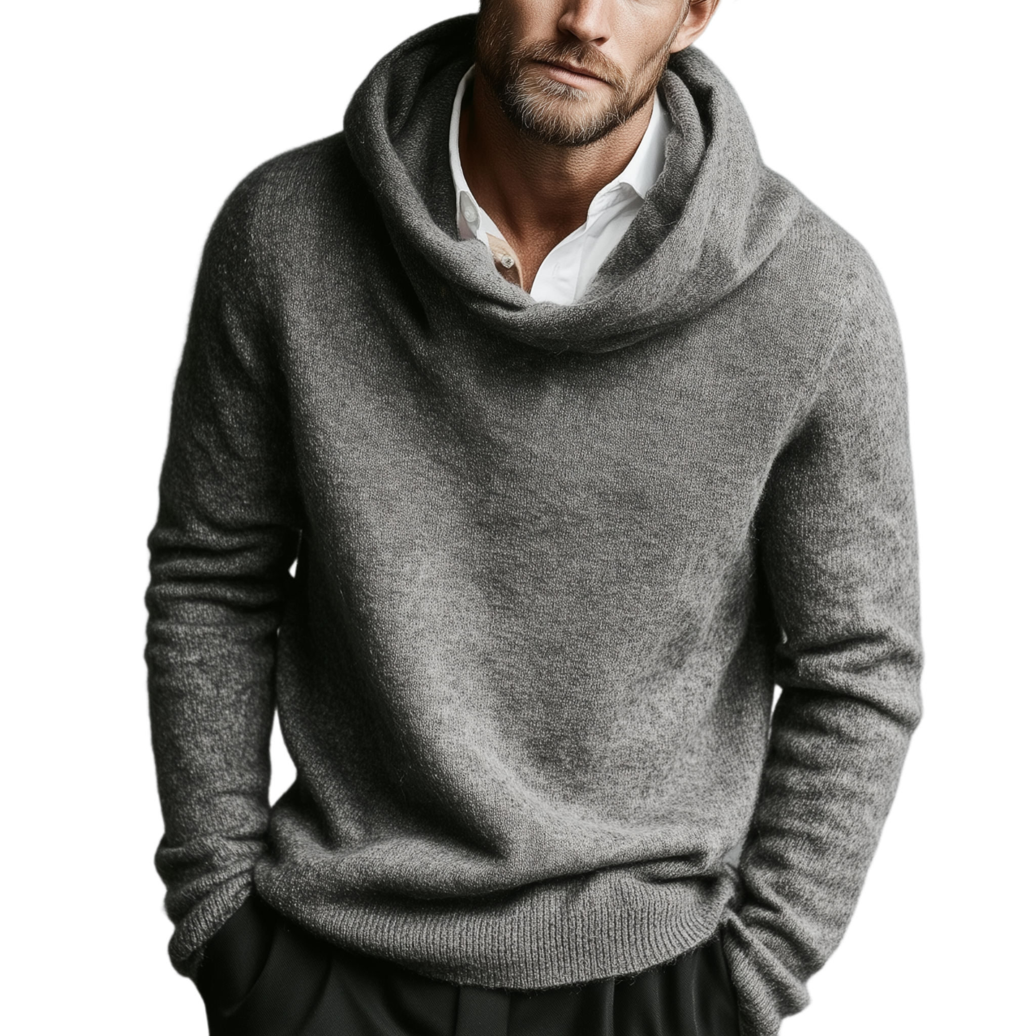 Men's Classic Casual Simple Knitted Hooded Sweater MTA1679J6K