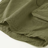 Men's Casual Cotton Washed Multi-Pocket Cargo Shorts 26550011M