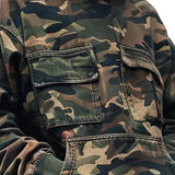 Men's Vintage Camouflage Printed Flap Pocket Long-Sleeved Hoodie 44391826M