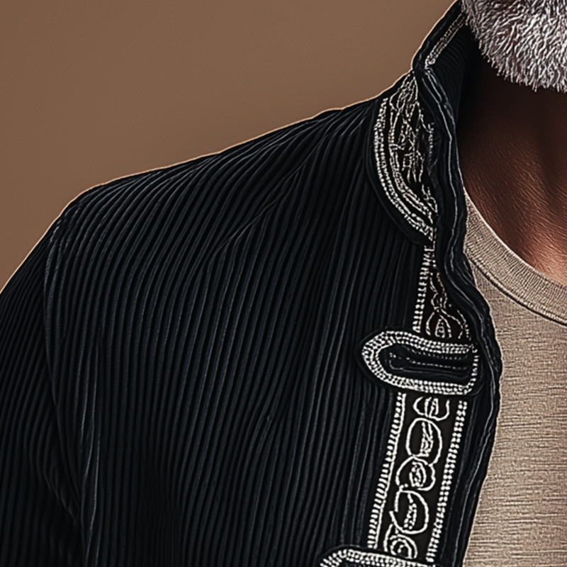 Men's Winter Fashion Embroidered Corduroy Jacket MTA0152I2P