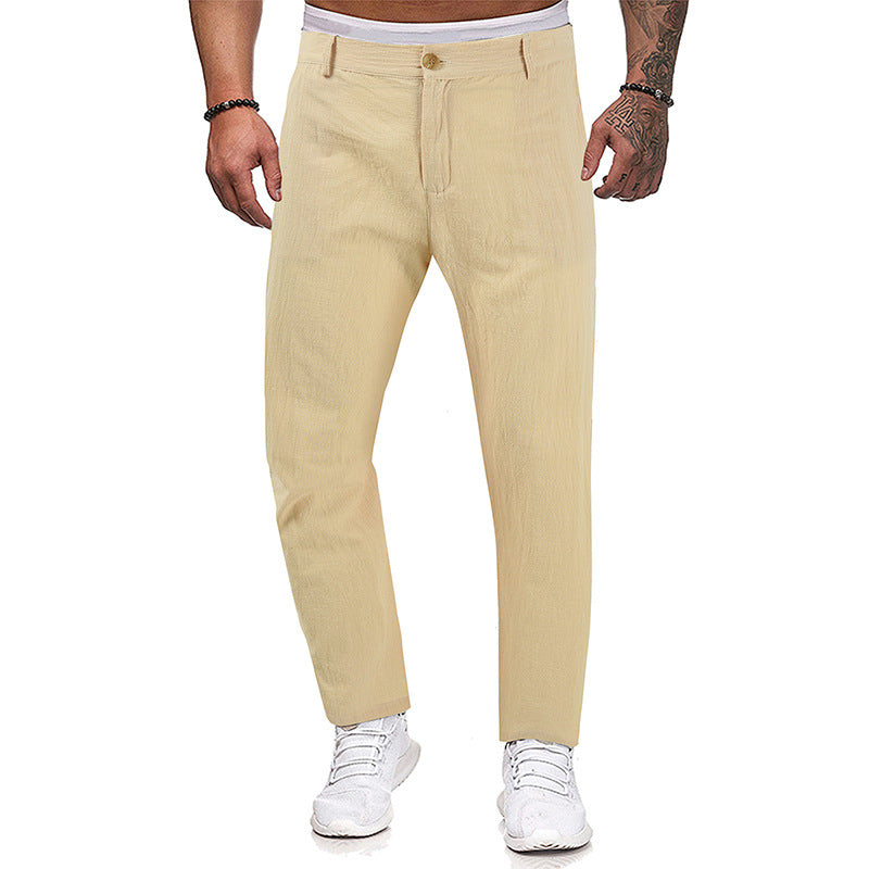Men's Casual Solid Color Straight Leg Pants 18057213Y