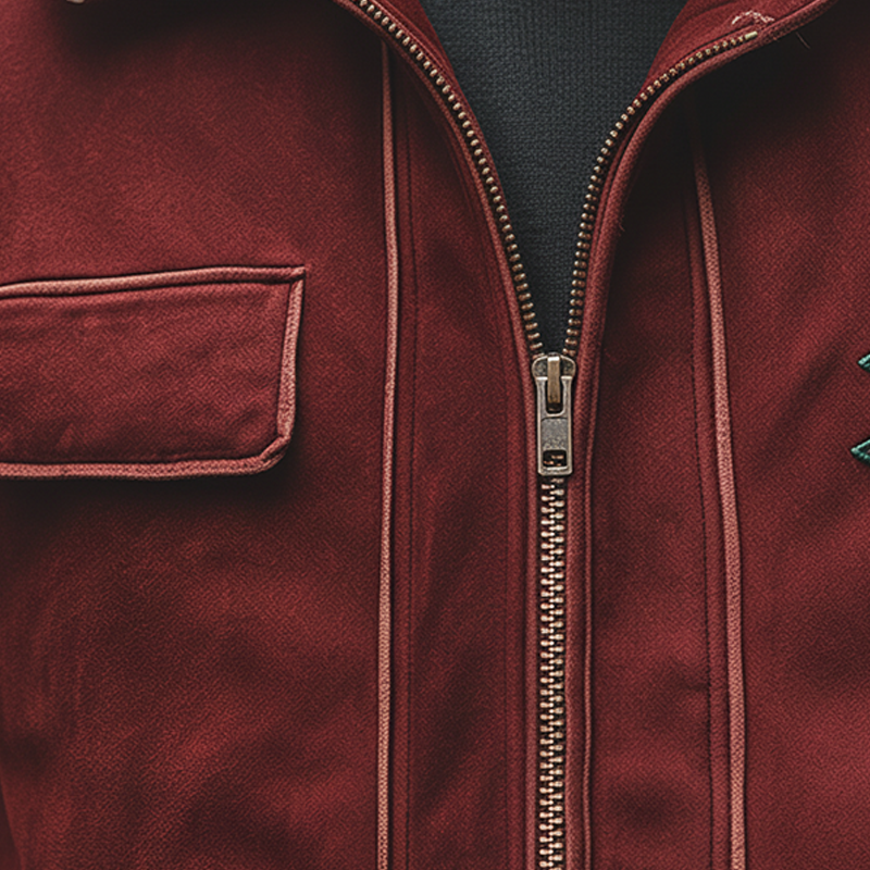 Men's Winter Retro Faux Suede Collar Zipper Jacket MTA1711K0P