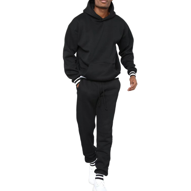 Men's Classic Casual Comfort Hooded Sweatshirt Cuffed Sweatpants 00920604K