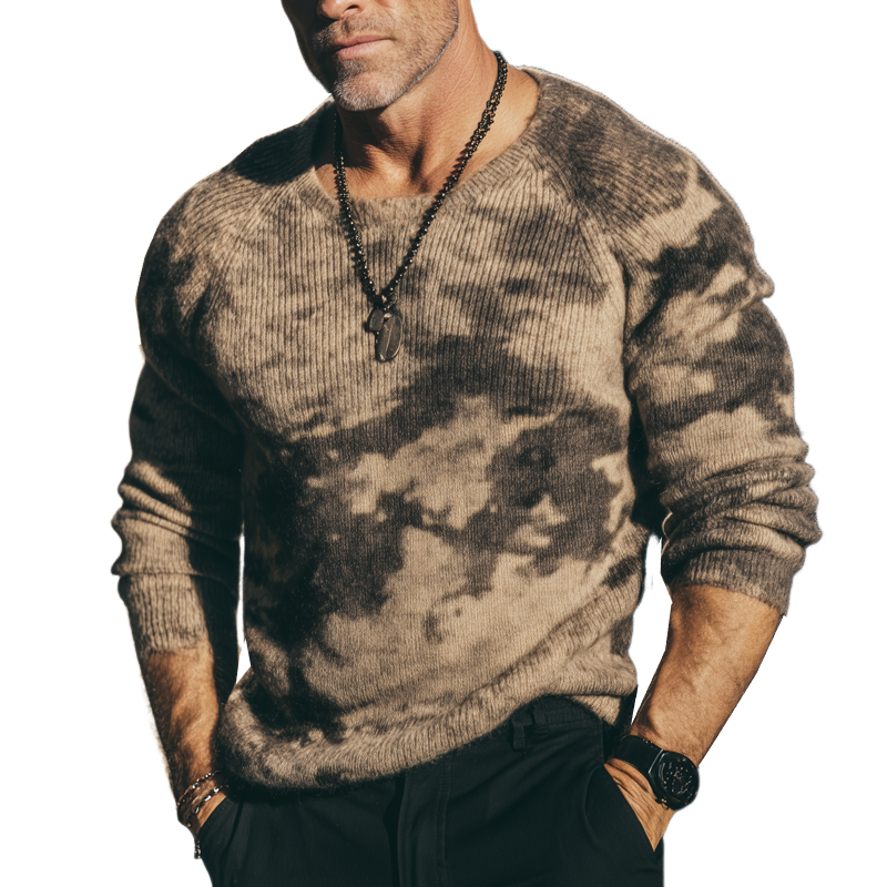 Men's Autumn Casual Round Neck Knitted Pullover Sweater MTA0884I6U