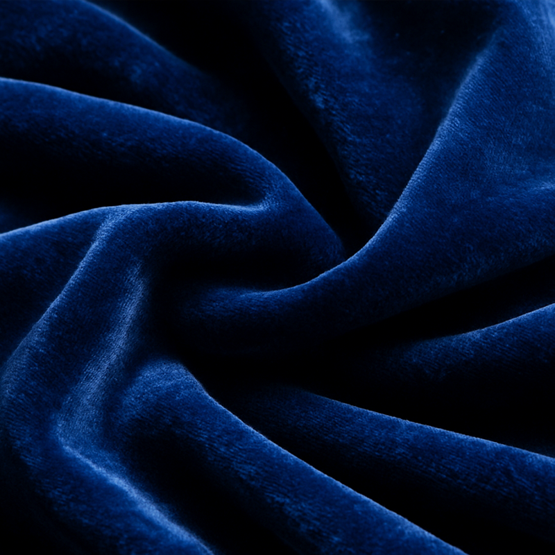 Men's Vintage Klein Blue Button-Down Velvet Jacket MTA1817H1U
