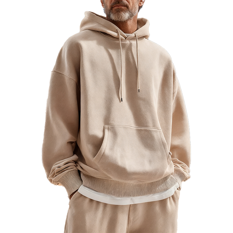 Men's Simple And Stylish Cotton Blend Hooded Sweatshirt MTA2774J4P