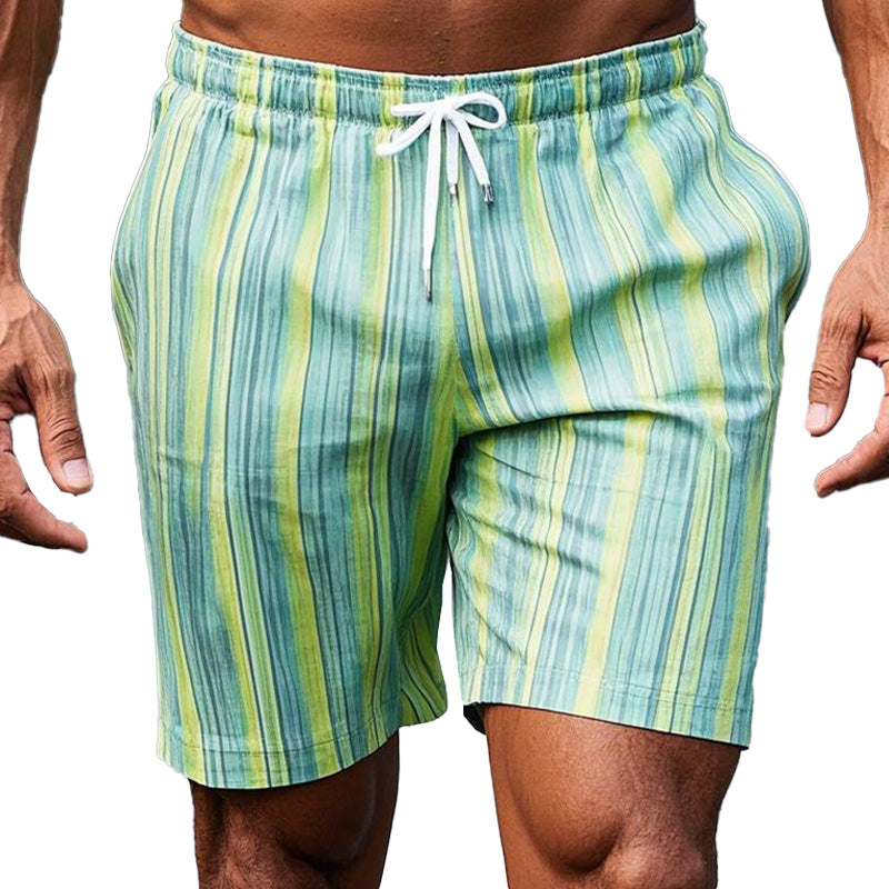 Men's Stripe Printed Casual Shorts 42236867P