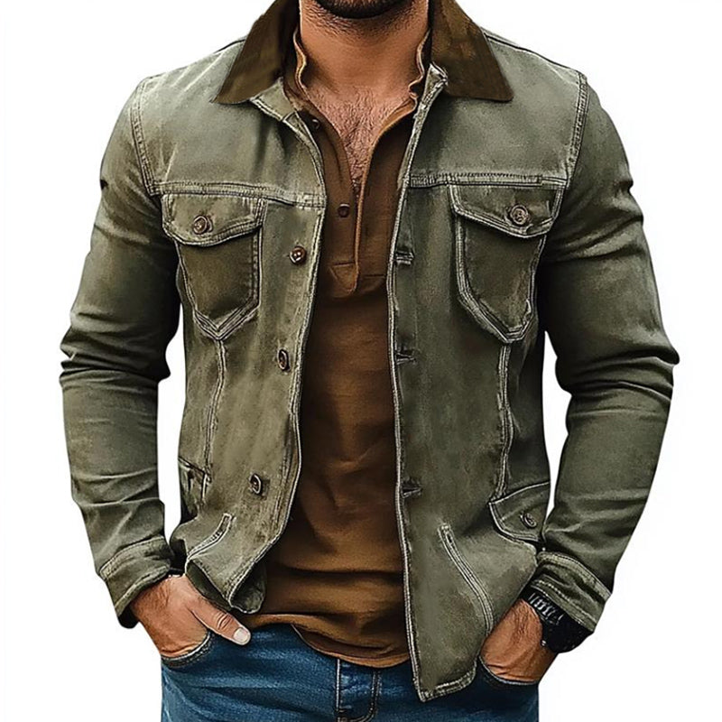 Veste en jean vieilli pour homme 82240840U