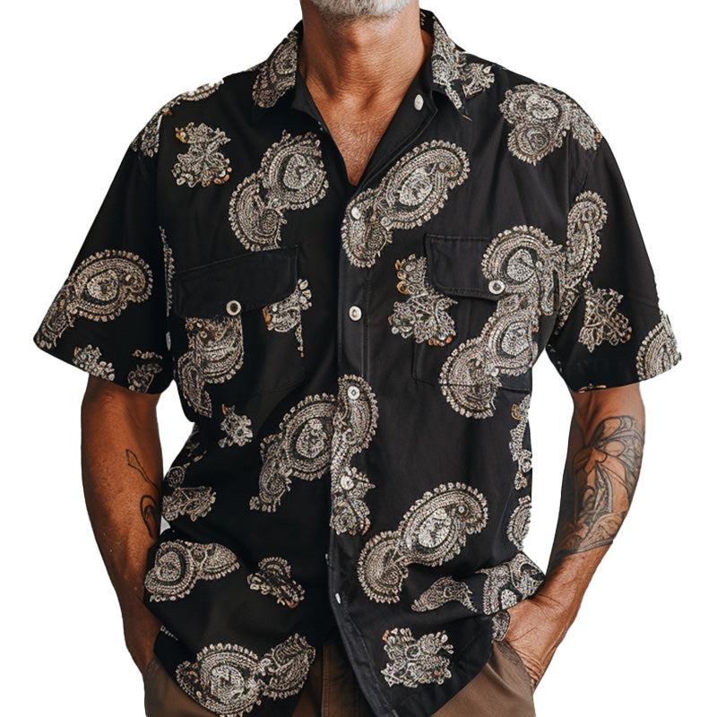 Men's Fashion Printed Short Sleeve Shirt 10554801P