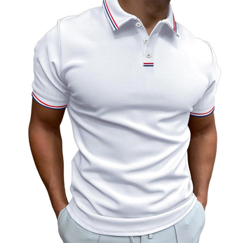 Slim Fit Cotton Polo Kortermet T-skjorte for menn 95295752U