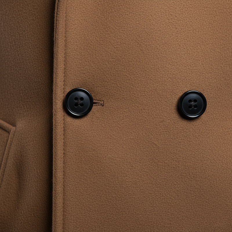 Men's Winter Fashion Contrast Color Stitching Faux Wool Double-breasted Coat MTA2827I8P