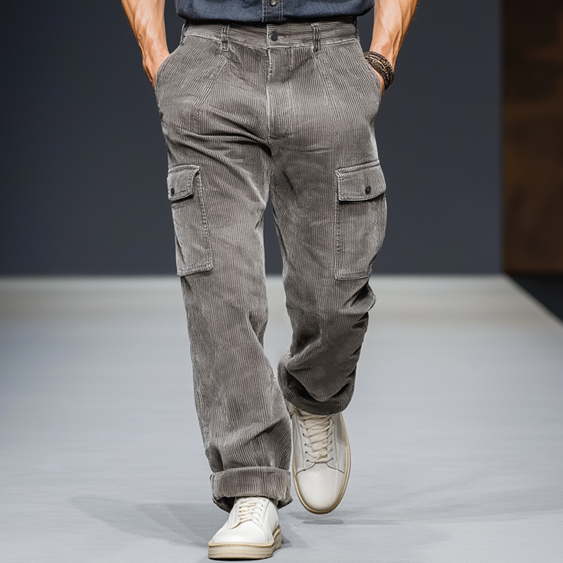 Men's Classic Multi-pocket Corduroy Casual Pants MTA2956J0U