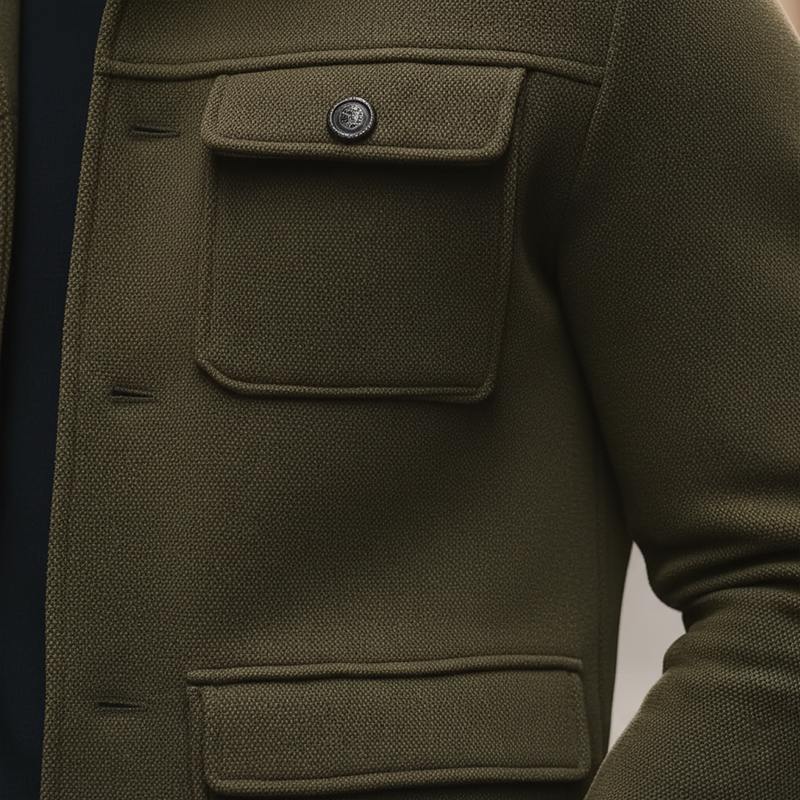 Men's Winter Retro Solid Color Faux Wool Short Coat MTA3046J8P