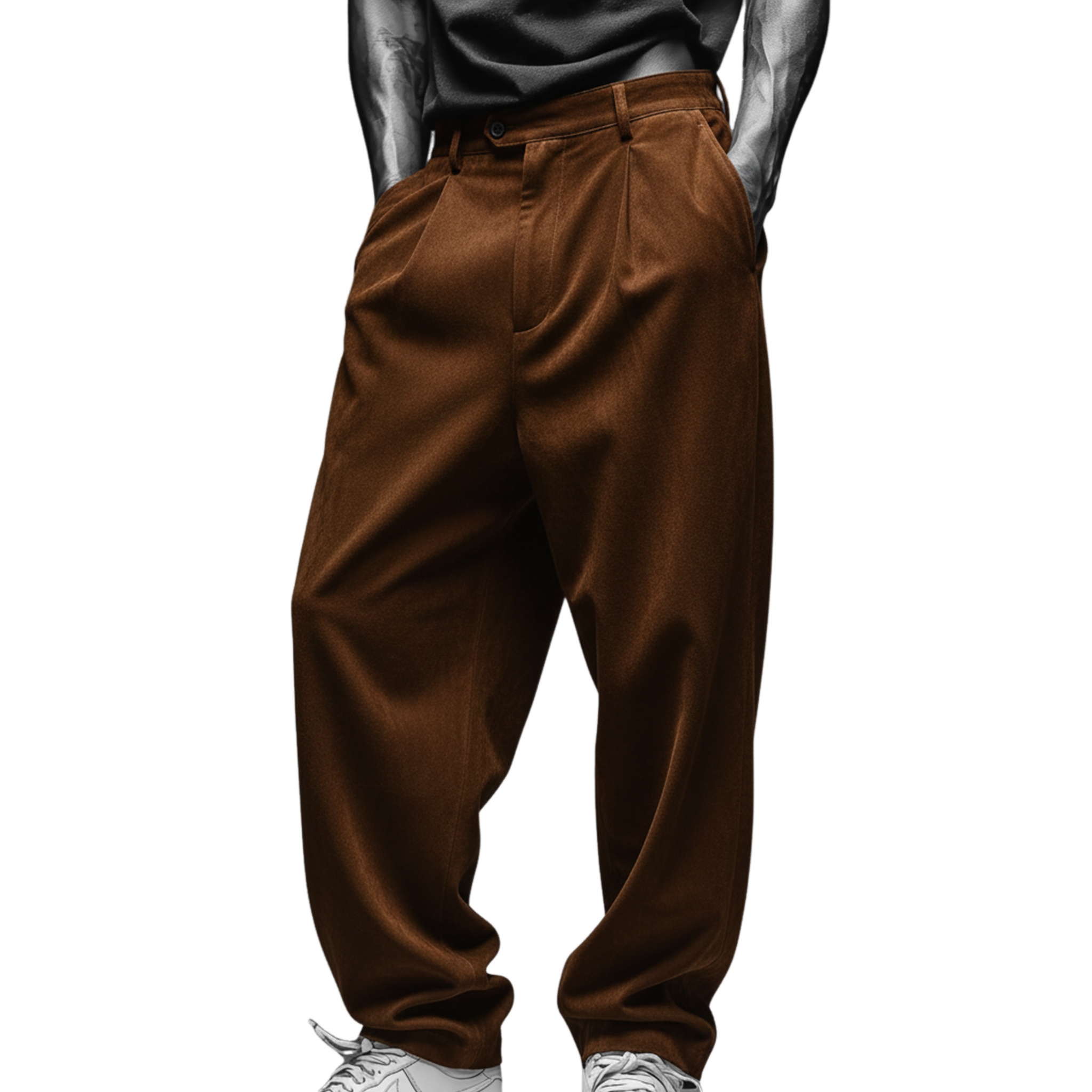 Men's Fashionable Casual Faux Suede Pants MTA0104K3K