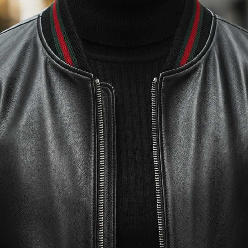 Men's Winter Vintage PU Faux Leather Zip-up Jacket MTA1741L4P