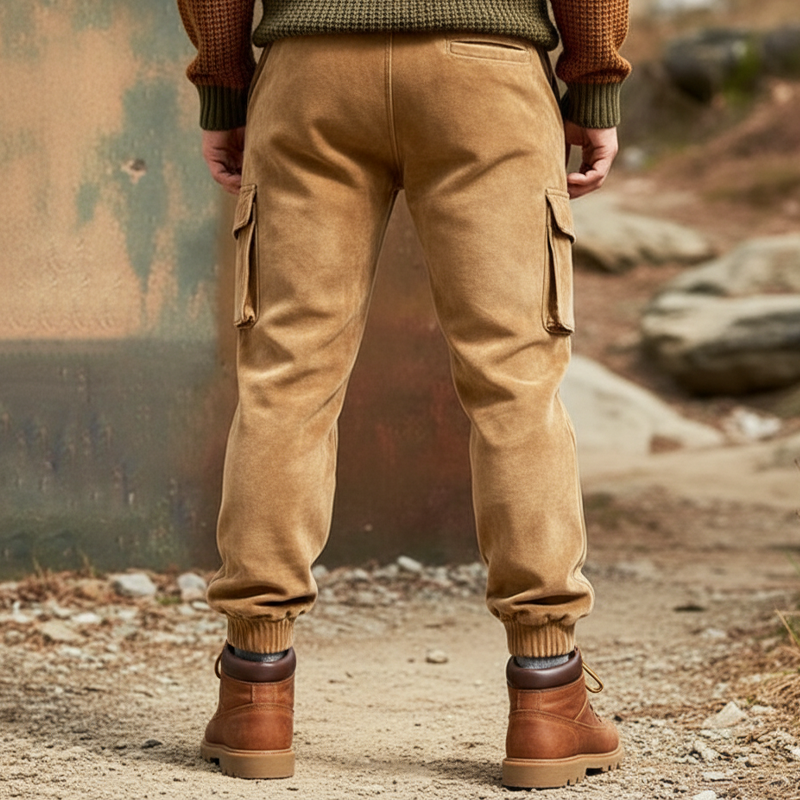 Men's Urban Elastic Drawstring Faux Suede Pants MTA1930K8U