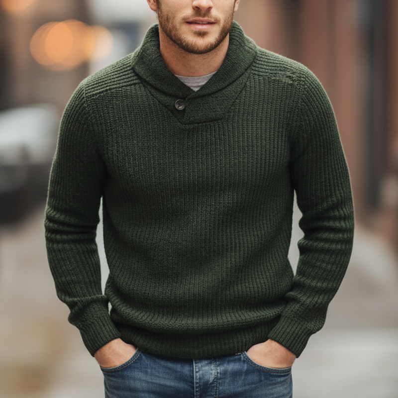 Men's Winter Retro Cotton Yarn Knit Sweater MTA1105K6P