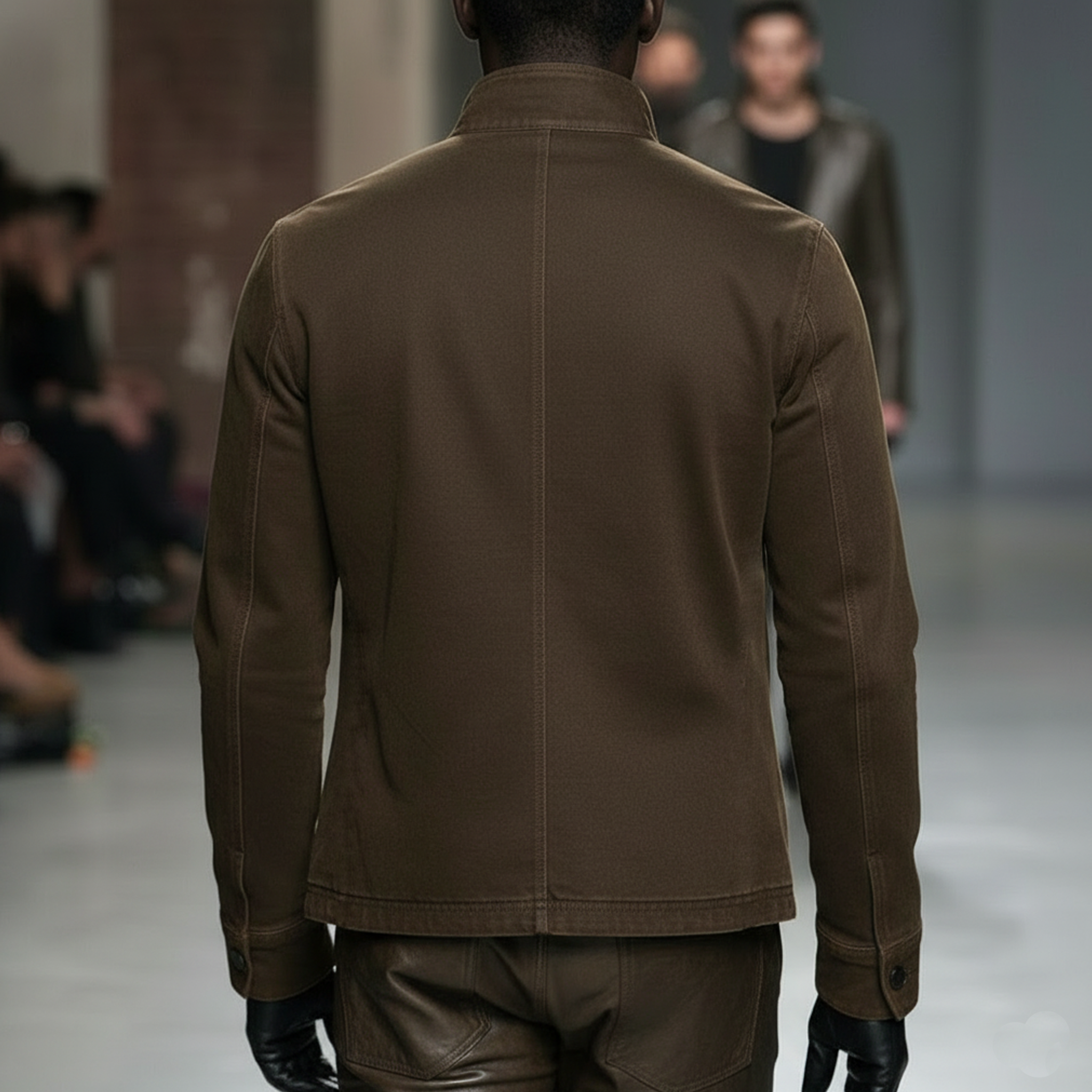 Men's Classic Casual Washed Cotton Blend Stand-collar Jacket MTA3008L1K