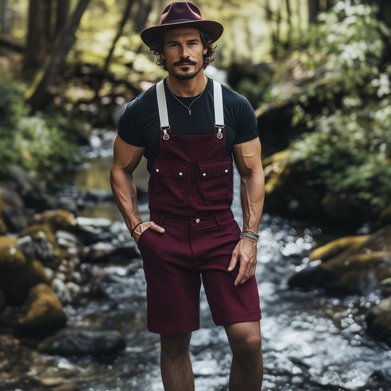 Men's Summer Classic Multi-Pocket Overalls MTA1177F8U