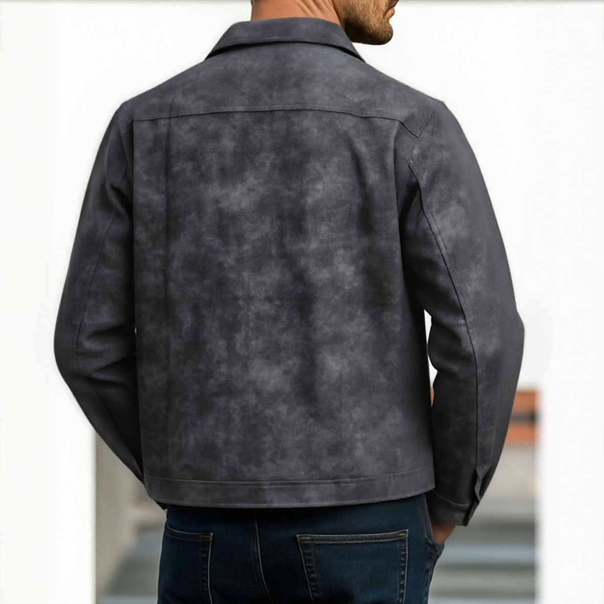 【24-hour shipping out】Mens Classic Fashion Zipper PU Leather Jacket 98679789U