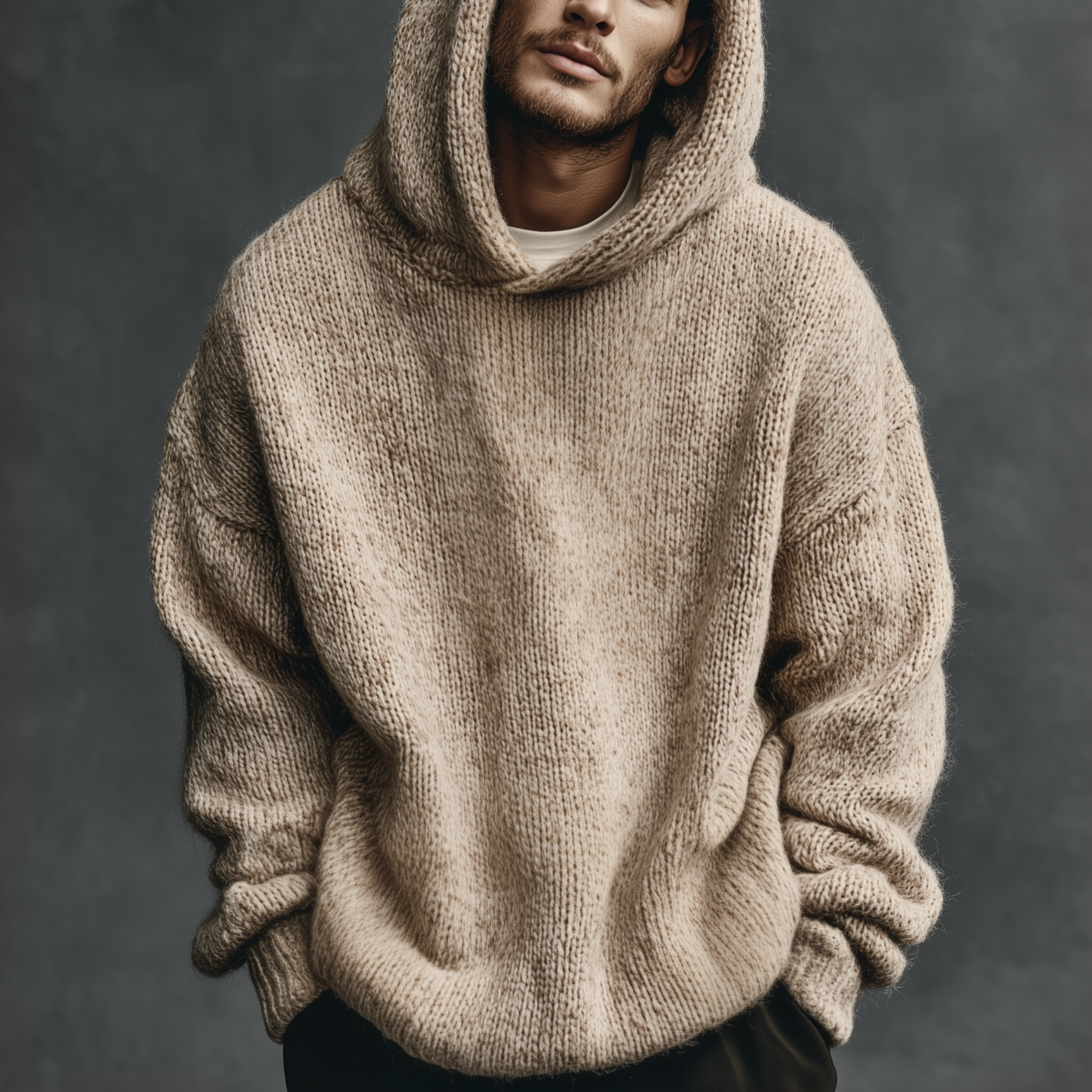 Men's Classic Casual Hooded Loose Sweater MTA2302I7K
