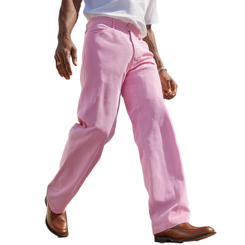 Men's Winter Fashion Solid Color Corduroy Casual Trousers MTA0252I5P
