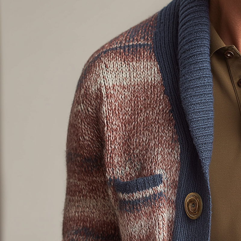 Men's Fall Fashion Gradient Knitted Cardigan MTA0874H3P
