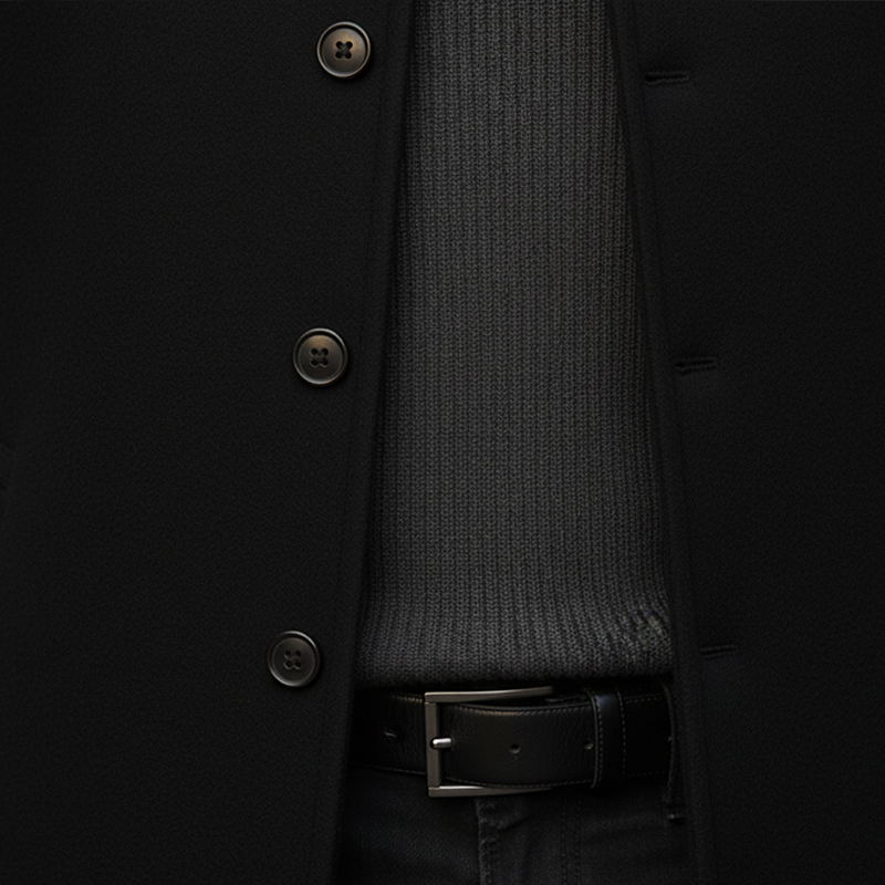 Men's Winter Faux Wool Long Button-Down Sleeveless Vest MTA2984K3P