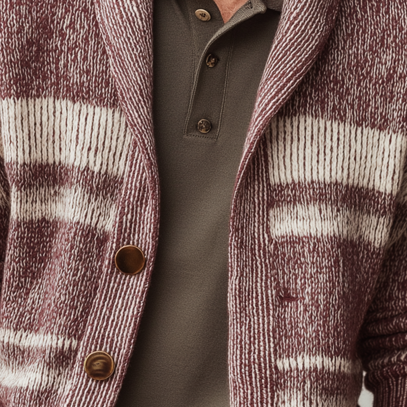 Men's Fall Fashion Striped Knitted Cardigan MTA0804H1P