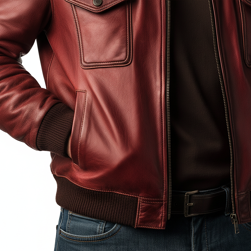 Men's Winter Retro PU Faux Fur Collar Zipper Jacket MTA0524K5P