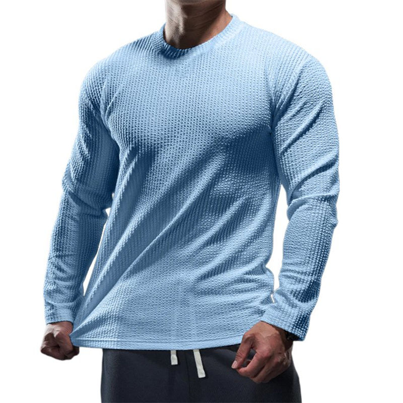 Men's Lightweight Waffle Elastic Long Sleeve T-Shirt MTA3070G6P