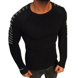 Men's Casual Round Neck Slim Fit Long Sleeve Knit Sweater 40529133M