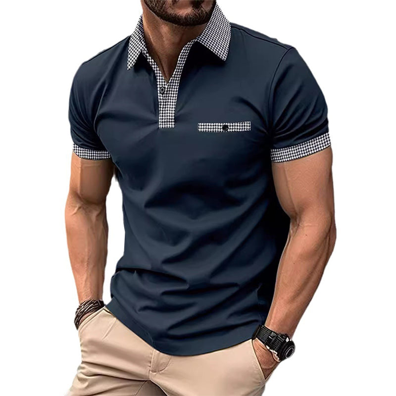 Polo sportiva a maniche corte con bottoni colorblock da uomo 86428180X